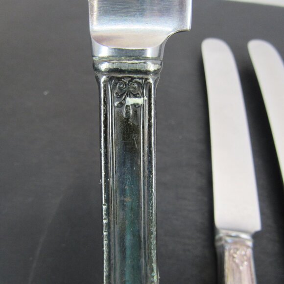 Reed & Barton Pompeian Greek Key & Scrollwork Design Flatware 5 Knives Vintage - Picture 6 of 8